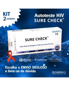 Autoteste de HIV SureCheck - Caixa com duas unidades